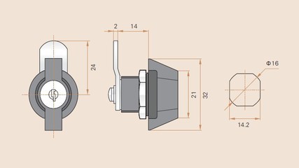 SP-MS408-3锌合金配电箱锁 品质与安全的可靠守护者